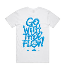 Go With The Flow White Gavin Adult Tee